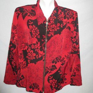 BLOUSE Jacket TRENCH L 14 LFRGE RED BLACK PARKA